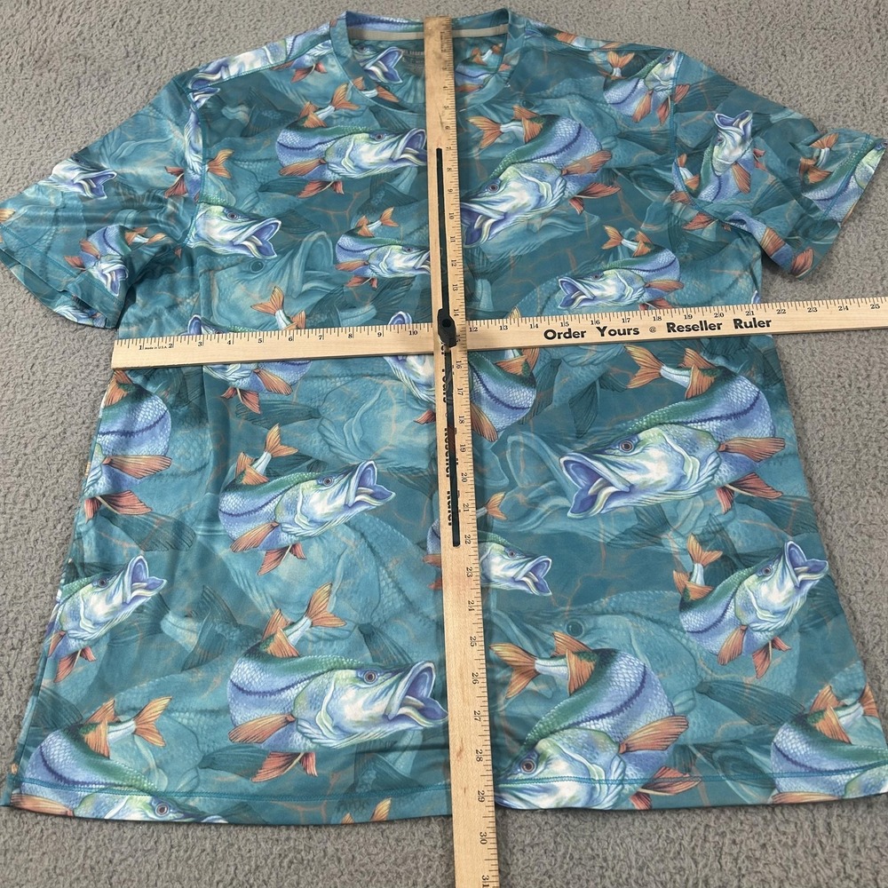 Reel Legends Shirt Mens Large Blue REEL-TEC Fishing Bass Fish Graphic Print - Picture 5 of 11